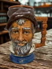 Vintage S. Orvis Capodimonte Italian Beer Stein Hand Painted Signed 1980s