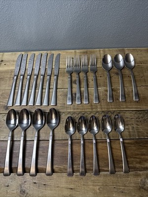 Vintage Towle Stainless 18-8 Flatware 23 Pc Set Forks & Spoons knives Korea