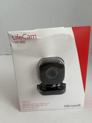 Microsoft LifeCam VX-800 USB 2.0 Webcam Built-In Mic Manual Focus Black 30fps