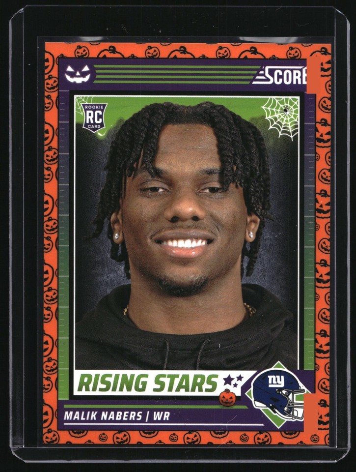 2024 Score -A-Treat Malik Nabers #37 Rising Stars Orange Pumpkin New York Giants