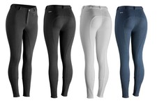 Weiche Baumwoll Reithose mit Silikon Grip Vollbesatz atmungsaktiv Gr. 34-46