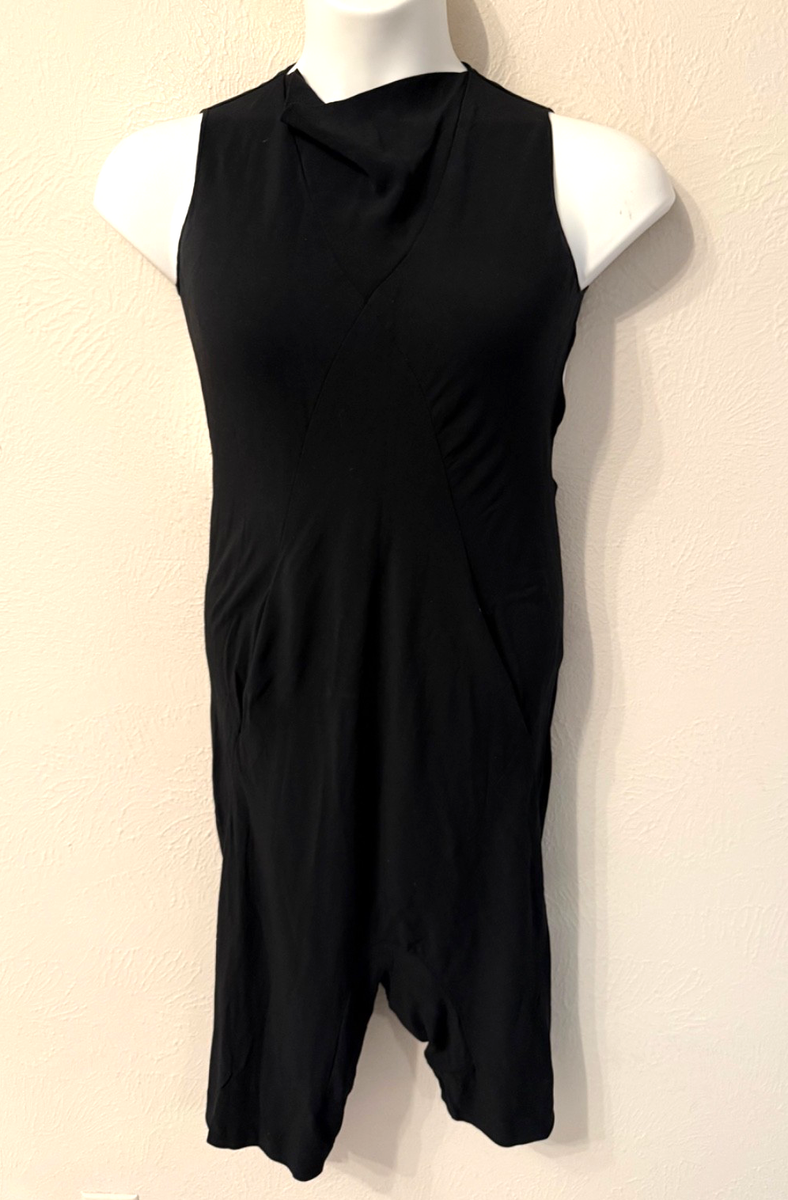 パンツ 18ss Archive Rick Owens Jump Suit Rick Owens US size 4 black Shorts Romper Jumpsuit drop crotch