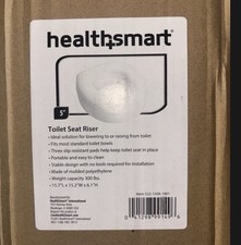 Enhanced Comfort 5" Raised Round Toilet Seat Risers for Seniors,15.7x 5.2 x6.1