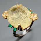 Jewellery 15 ct Natural Lemon Quartz Ring 925 Sterling Silver Size 8.25 /R463793