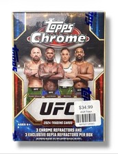 2024 Topps Chrome UFC Blaster Box Look for Pereira & O’Malley Rare Cards (Box 9)