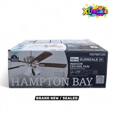 Hampton Bay Glendale III 52 in. LED Indoor Brushed Nickel Ceiling Fan with Light