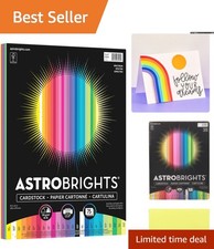 Astrobrights 65 lb 25-Color Cardstock - 8.5" x 11", 75 Sheets, Non-Yellowing