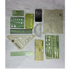 Vintage Drafting Template Lot Lettering Stencils Engineering Architect Tools