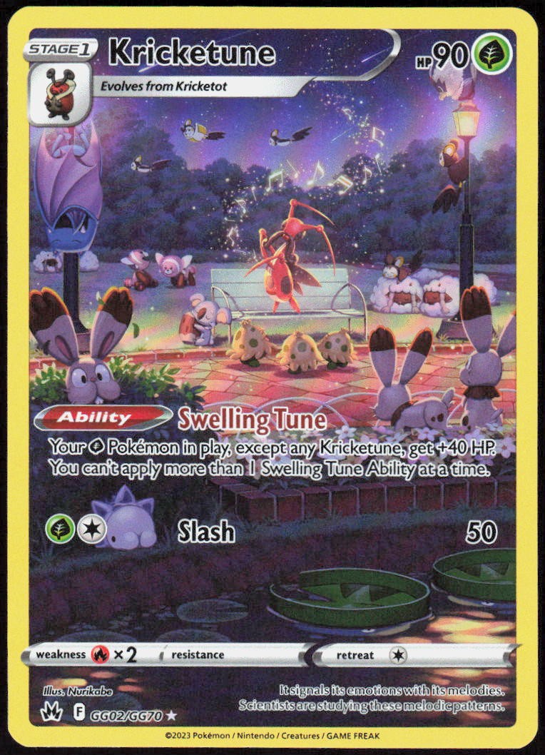 Kricketune GG02/GG70 Holofoil UR SWSH: Crown Zenith: Galarian Gallery NM Pokemon