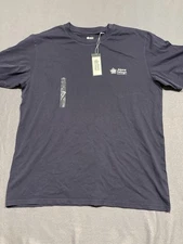 Alpine Design Shirt Men's Large Blue Graphic T Shirt 100% Organic Cotton