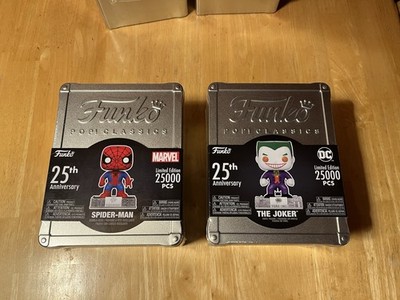 Lot Of 2 Funko Pop Classics 25th Anniversary Spider-Man And The Joker