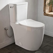 Modern Skirted 21" High Toilet with Cyclone Flush, Tall Toilets For Seniors 21