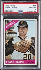 1966 TOPPS #71 FRANK CARPIN PSA 8