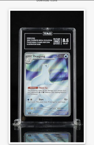 Dewgong graded TAG 8.5 for sale on eBay