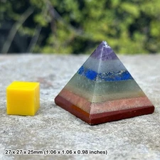 7 chakra pyramid - authentic spiritual healing crystal mineral stone certified