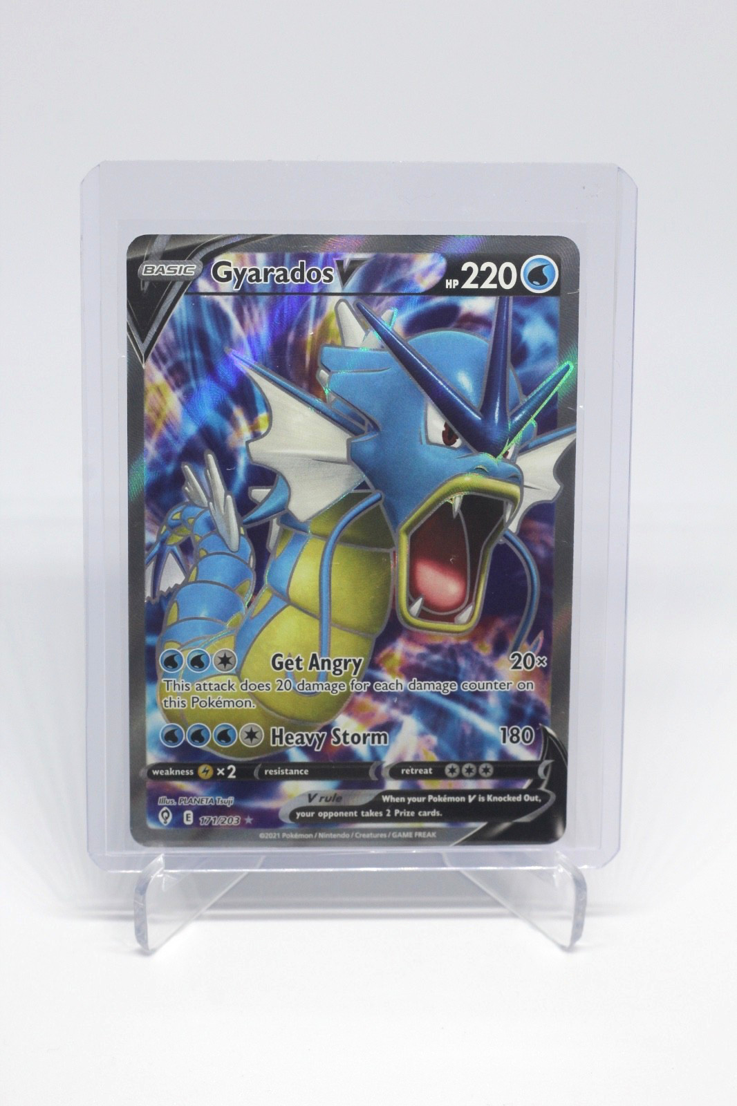 Gyarados V (Full Art) 171/203 Ultra Rare SWSH07: Evolving Skies NM 2021