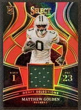 2025 Select Matthew Golden Rookie Draft Selections Red Prizm Patch  #DSM-MGN