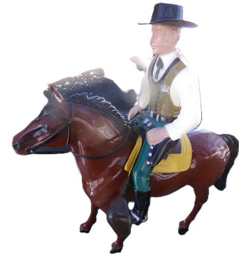 Vintage Hartland Wyatt Earp on Bay S/W Walking Horse w Saddle Hat