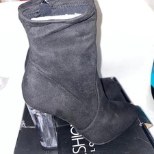 Black suede over the knee boots