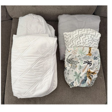 Cotton Fitted Crib Sheet Set with mattress protector
