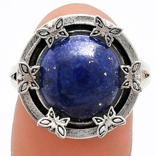 Premium Quality Lapis Lazuli 925 Sterling Silver Ring s.7.5 Jewelry R-1716
