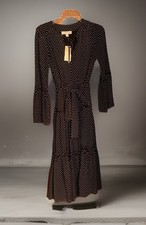 New MICHAEL Michael Kors polka-dot tiered maxi dress, Women s size Small, NWTs