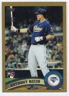 Anthony Rizzo 2011 Topps Gold Update RC #US55 San Diego Padres 239/2011 Rookie