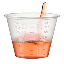 One Ounce Plastic Disposable 2 inches W x 6 L x 2 H , Red