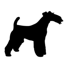 Fox Terrier Smooth Wire Dog Silhouette Decal Sticker Black Die Cut Vinyl