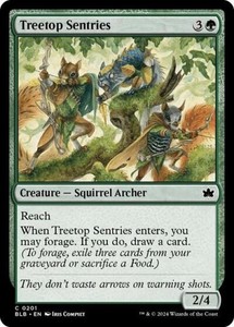 Treetop Sentries 201 Bloomburrow Foil Common