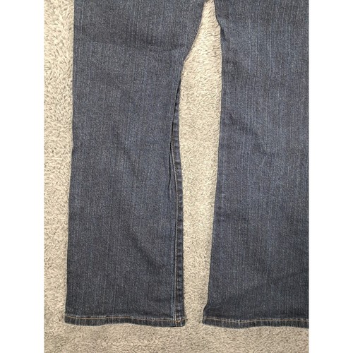 Nautica Jeans Womens Sz 4 Wide Leg Flared Denim Blue High Waist Pockets Dark - Picture 9 of 11