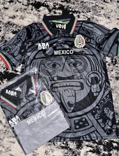ABA Sport Mexico Copa Mundial FIFA France 98 Soccer Jersey Black: SIZE L