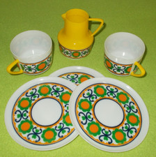 Altes Plastik Rest - Geschirr Gelb Grün 70er Puppenservice Kinder Küche 🫖