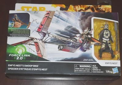 Disney Hasbro Star Wars Force Link 2.0 Enfy Nest figure with Swoop Bike Speeder