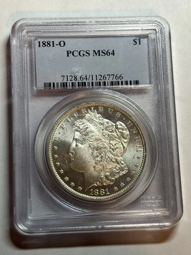 1881-O Morgan Silver Dollar PCGS MS64 Blast White Better Date San