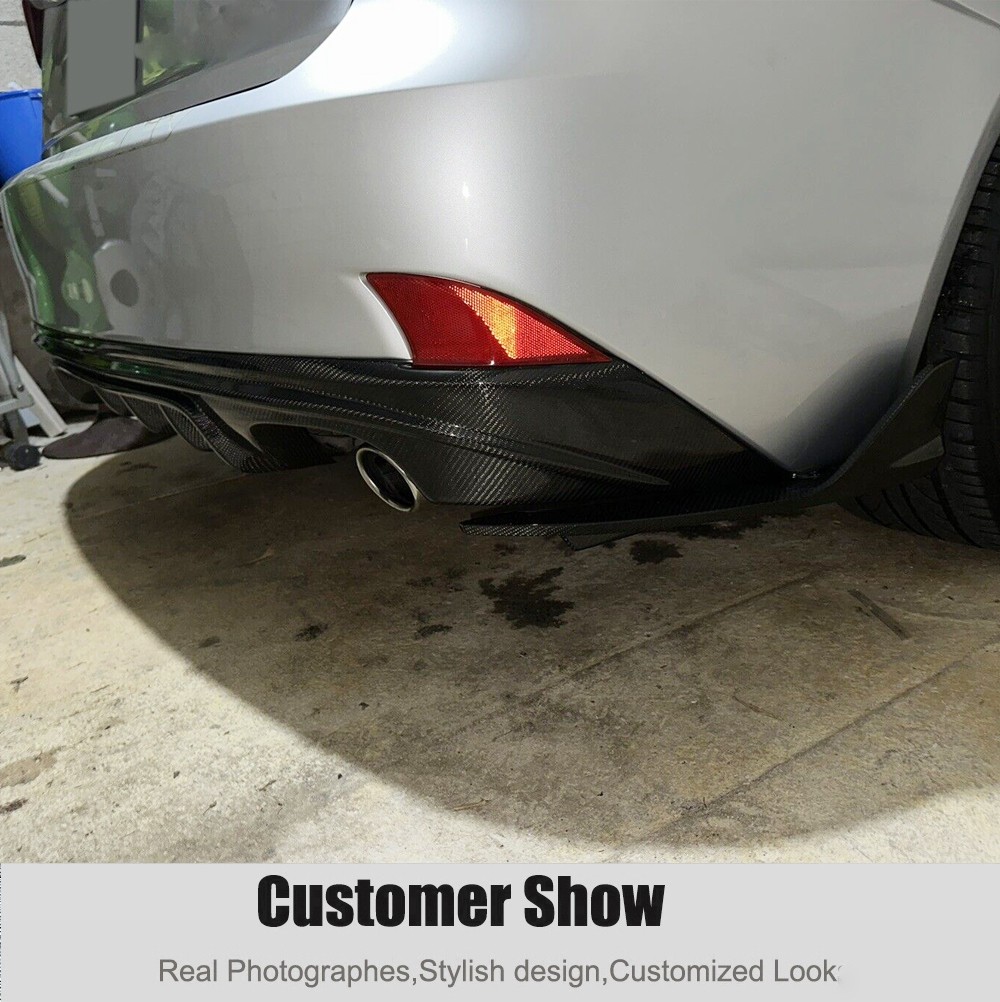 For Lexus IS250 IS350 IS F Sport 2013-2016 Real Carbon Rear Bumper