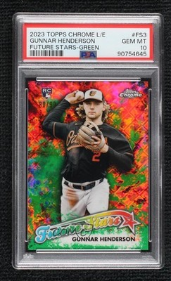 2023 Topps Chrome Logofractor Edition 80/99 Gunnar Henderson #FS-3 Rookie RC v9t