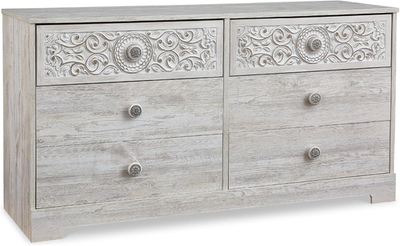 princess polly baby blue dress CHRISTOPHER KNIGHT HOME Jasper Boho 39.75 in. 3-Drawer Natural and White  Carved Wood Dresser Chest of Drawers with Floral Accents 135899 main image 0