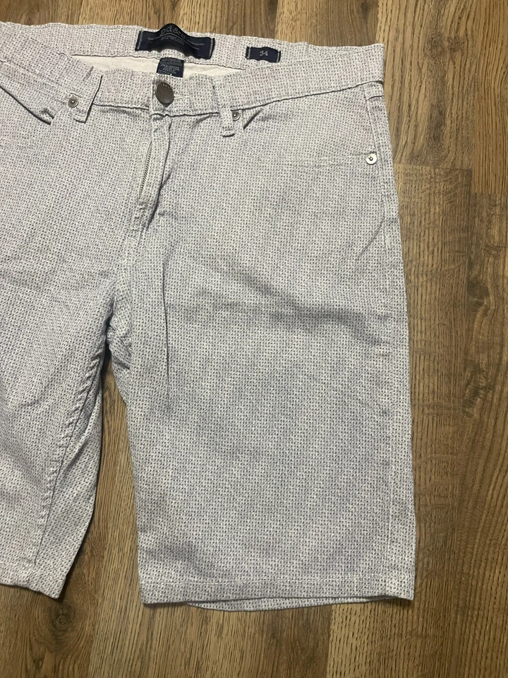 Paper Denim & Cloth Shorts, Men's Size 34, White Blue Grey, Stretch, Chino - Image 4 of 4