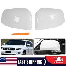 White Side Mirror Cover Cap Replacement For Jeep Grand Cherokee Durango 11-2022