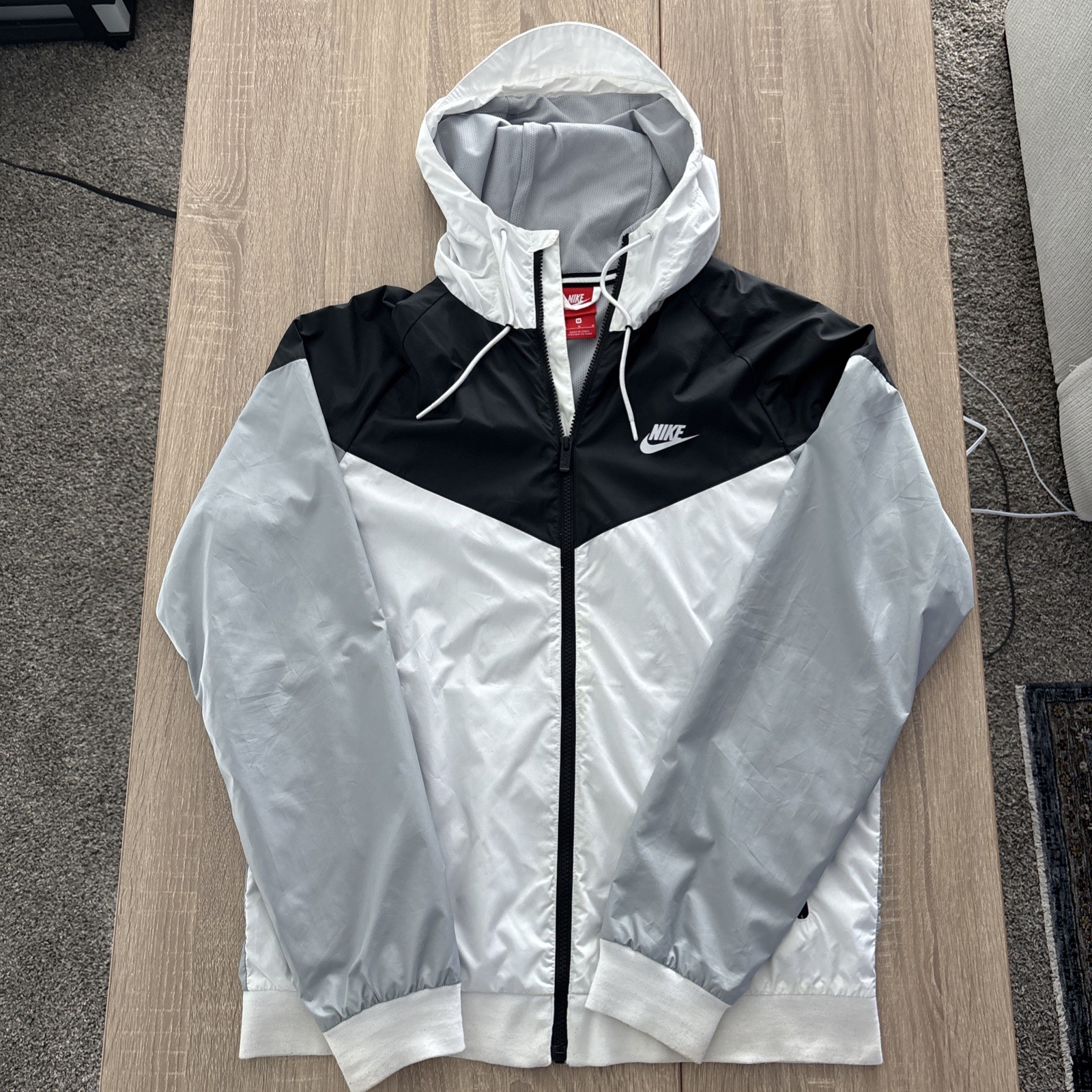 Nike Jacket Medium White Black Tech Sportswear Wi… - image 1