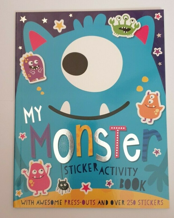 Monsters Sticker Halloween Sticker Activity Book A4 Spooky Colouring