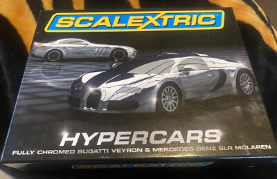scalextric Hypercars Limited 1/32 slot cars Chromed Bugatti