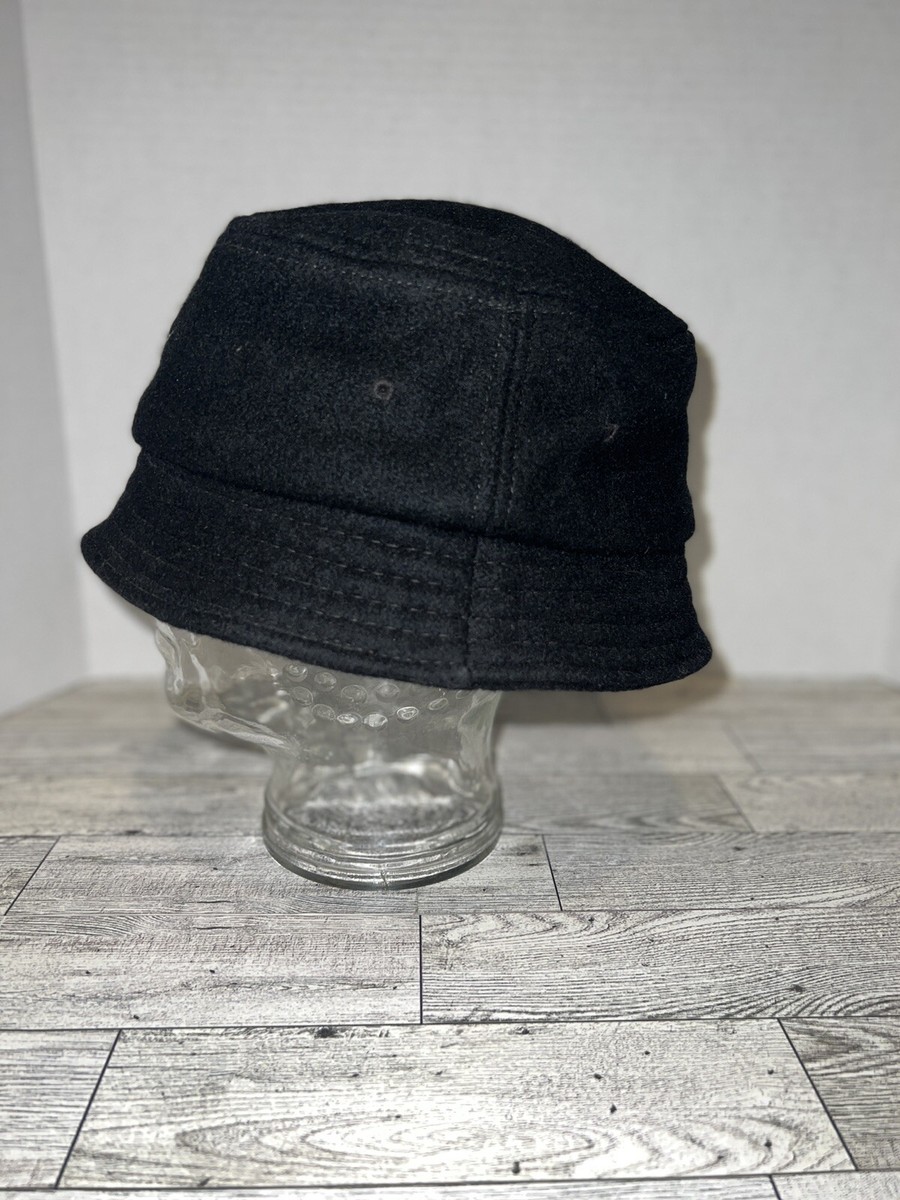 雰囲気◎ 90's old nike fade bucket hat Vintage 90s Nike Swoosh Wool Blend Bucket Hat Cap Black Size