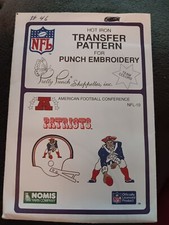 VTG NFL Patriots NFL-10 Hot Iron transfer pattern for punch embroidery