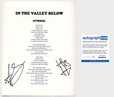 IN THE VALLEY BELOW BAND SIGNED HYMNAL LYRICS SHEET w/PROOF & AUTOGRAPH COA ACOA IN THE VALLEY BELOW BAND SIGNED HYMNAL LYRICS SHEET w/PROOF & AUTOGRAPH COA ACOA