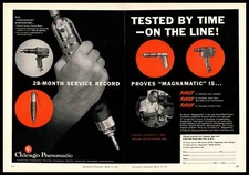 1957 Chicago Pneumatic Tool Company CP "Magnamatic" Screwdrivers 2-Page Print Ad