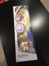 NUEVO Disney Frozen 2 Peluca Reina de las Nieves Elsa Peluca Rubia Fluyente para Disfraz Princesa