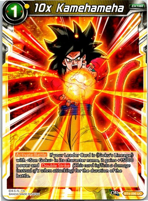 10 Times Kamehameha BT4-096 UC Dragon Ball Super Card TCG X1