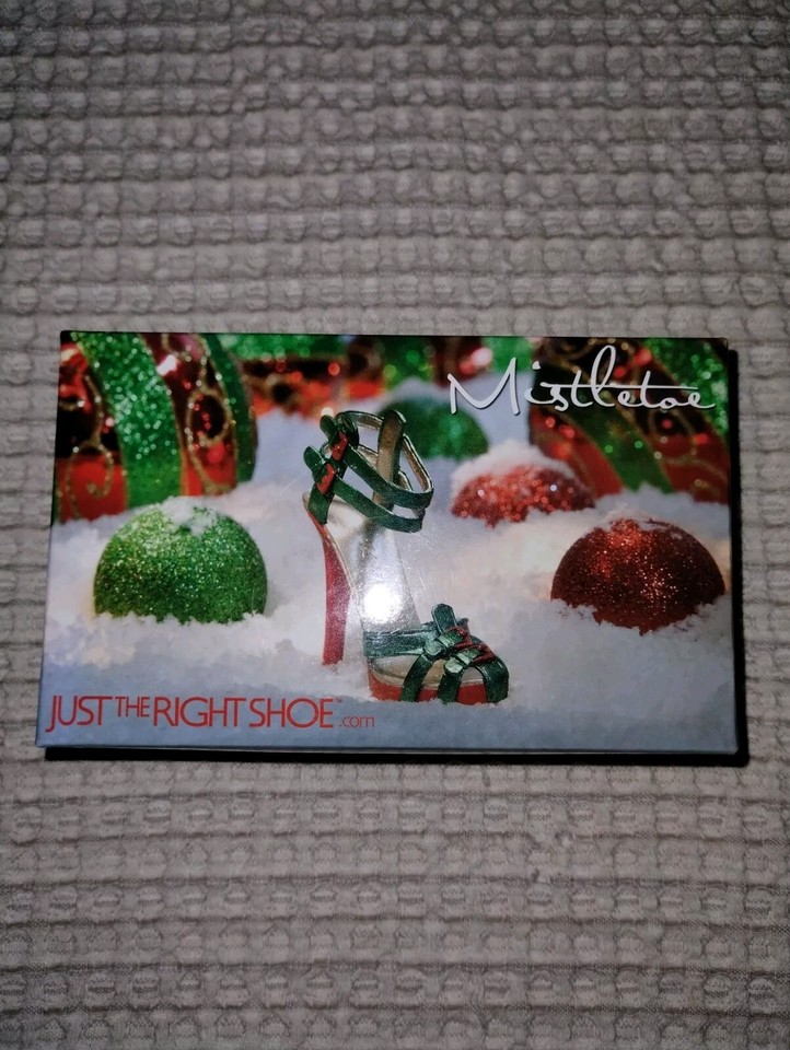 RARE Just The Right Shoe MISTLETOE High Heel Pump Red Green -New in box ...